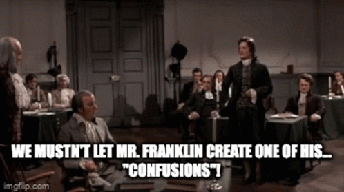 Benjamin Franklin 1776 Meeting GIF