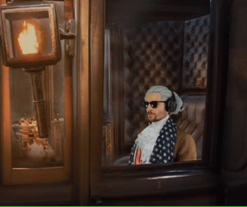 Benjamin Franklin Listening Music GIF