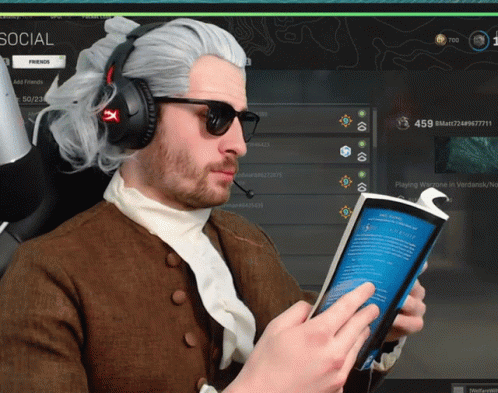 Benjamin Franklin Reading Book GIF