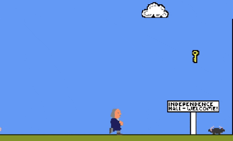 Benjamin Franklin Peace Out Reaction GIF