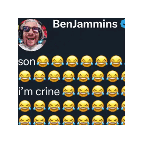 Benjamin's Son Crying with Laughing Emojis