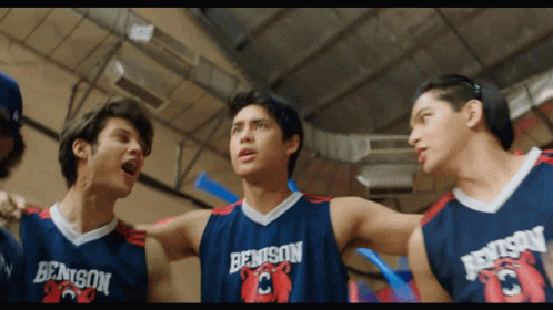 Benson Basketball Players Standing Together GIF