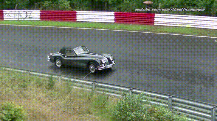 Bentley Drifting In Race Track GIF