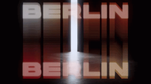 Berlin on Black Background