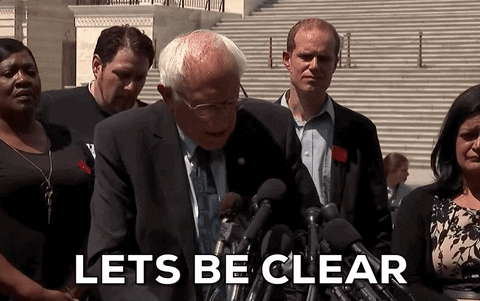 Bernie Sanders . Lets Be Clear GIF