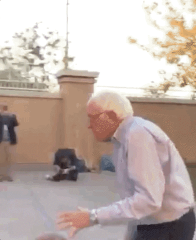 Bernie Sanders . Playing Basketball GIF