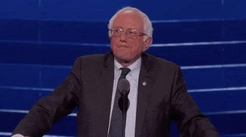Bernie Sanders . Raising His Arm GIF