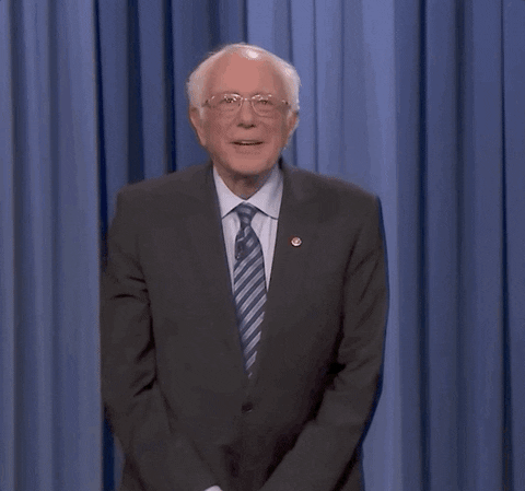 Bernie Sanders . Slightly Bowing Hello GIF