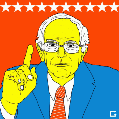 Bernie Sanders With Yellow Face