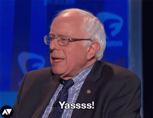 Bernie Sanders Yass GIF