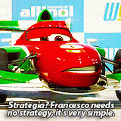 Bernoulli No Strategy In Cars 2 GIF