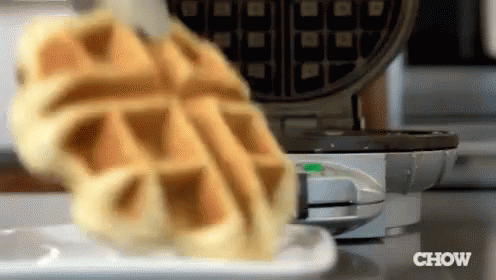 Berries And Cream As Waffle Toppings GIF