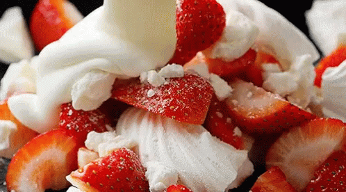 Berries And Cream Exploding GIF