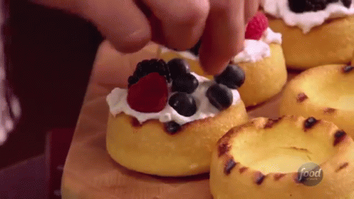 Berries And Cream In Shortcakes GIF