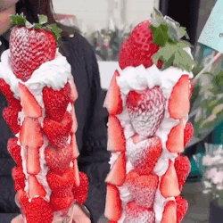 Berries And Cream On Sticks GIF