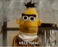 Bert From Sesame Street Is Saying Hell Naw GIF