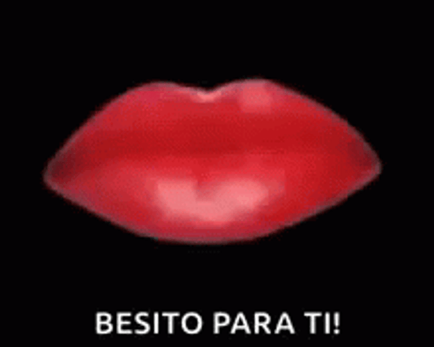 Besitos Big Red Lips GIF