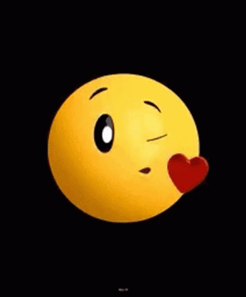 Besitos Blow Heart Emoji GIF