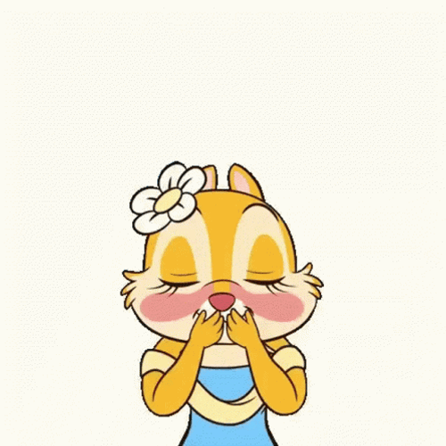 Besitos Clarice Chipmunk Blowing Pink Heart GIF
