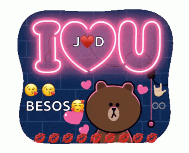 Besitos I Love You Bear GIF