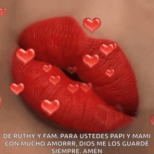 Besitos Red Lips Pout GIF