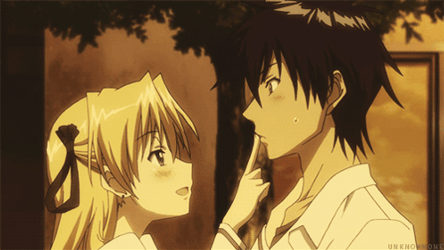 Besos Anime GIF