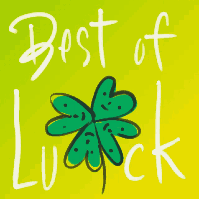 Best Of Luck Four Leaf Clover GIF