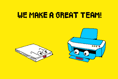 Best Team Ever Cartoon Pair Printer Paper GIF