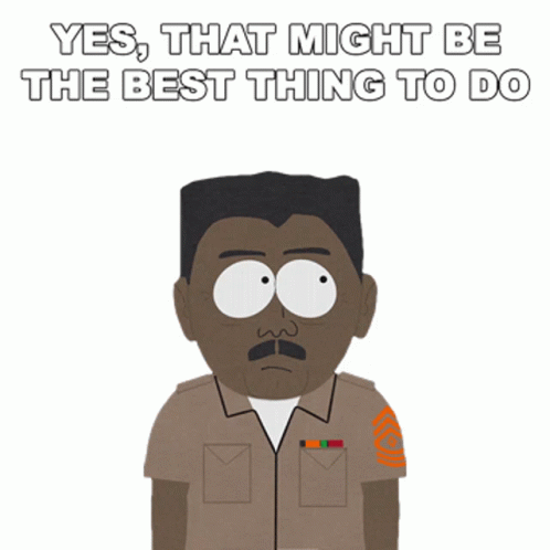 Best Thing To Do Military South Park Stickers GIF
