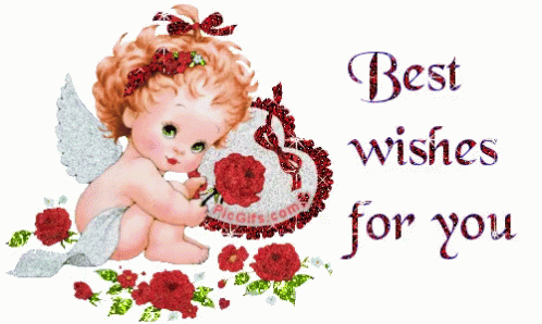 Best Wishes For You Cupid Angel Stickers GIF