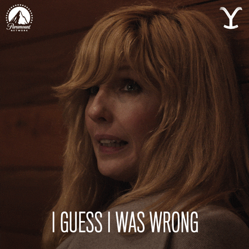 Beth Dutton I Was Wrong GIF