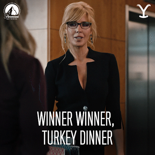 Beth Dutton Winner Winner Turkey Dinner GIF