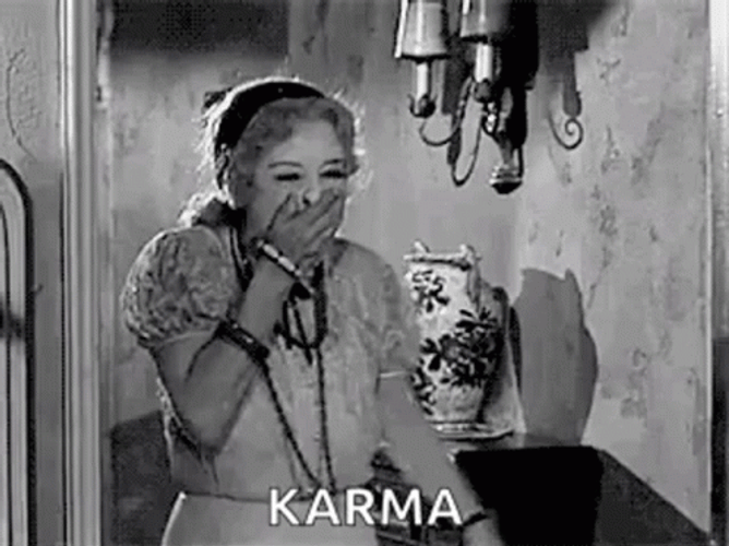 Bette Davis Laughing Karma GIF