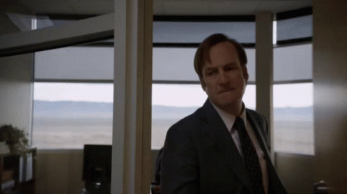 Better Call Saul Goodman Walking Out From Office GIF