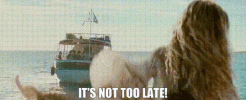 Better Late Than Never Leaving Boat GIF