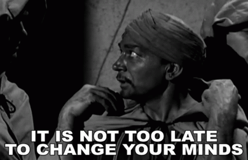 Better Late Than Never Soldier Convincing GIF