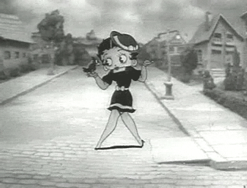Betty Boop Crossing Street GIF