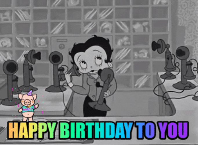Betty Boop Happy Birthday To You GIF