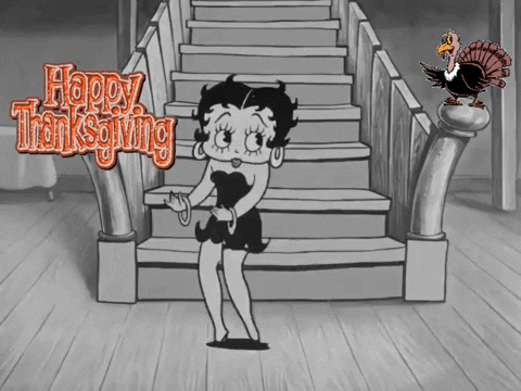 Betty Boop Happy Thanksgiving GIF