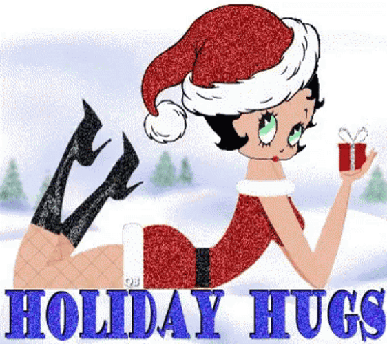 Betty Boop Holiday Hugs GIF