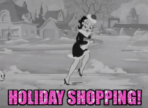 Betty Boop Holiday Shopping GIF