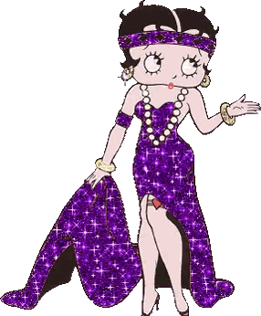 Betty Boop In Purple Dress And Headband