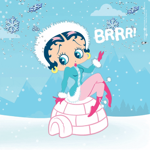 Betty Boop In Winter GIF