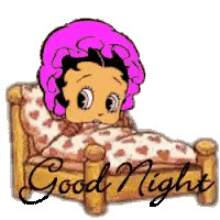 Betty Boop Laying in Bed Good Night