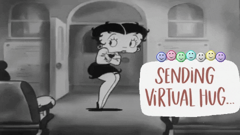 Betty Boop Sending Virtual Hug GIF