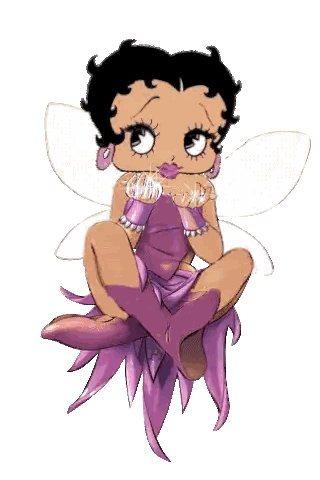 Betty Boop Sitting On Flower