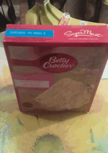 Betty Crocker Box On Yellow Table GIF