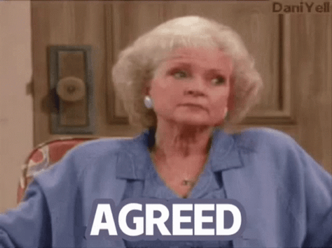 Betty White I Agree GIF