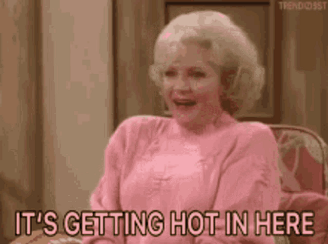 Betty White It's Getting Hot In Here Spicy GIF