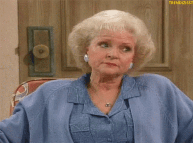 Betty White Nodding GIF